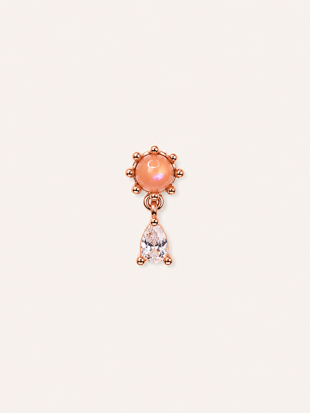 Rose pink ball teardrop