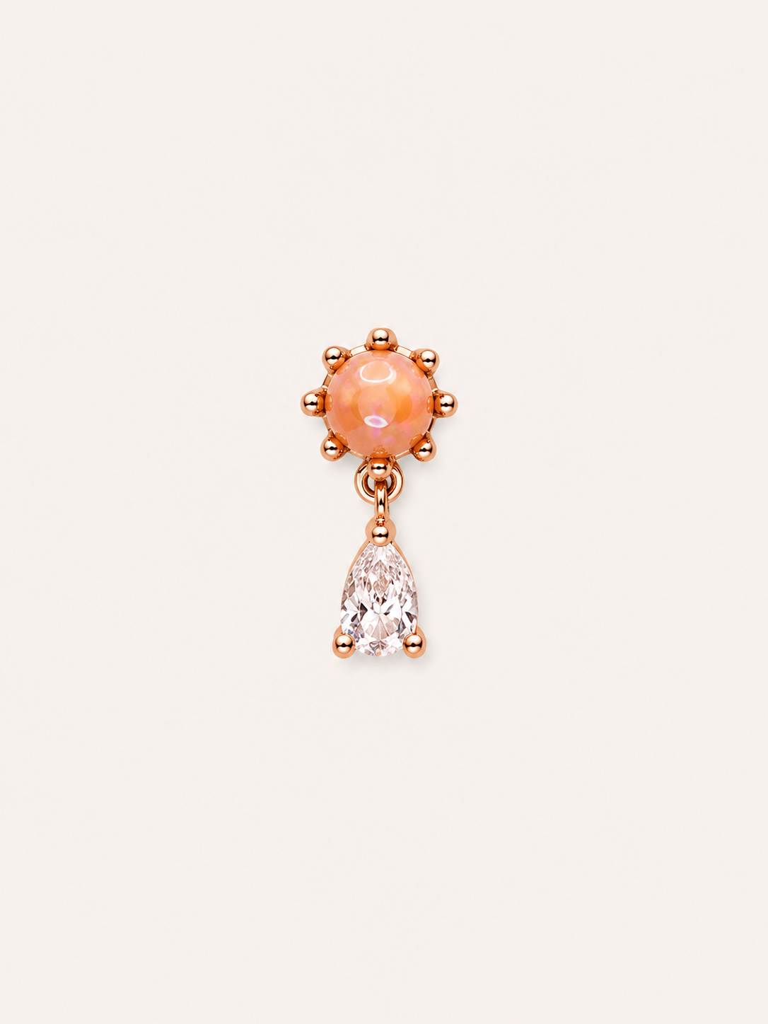 Rose pink ball teardrop