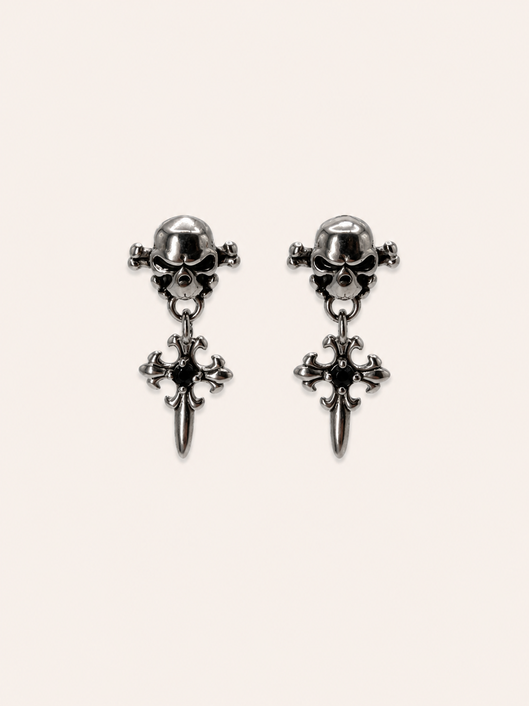 Gothic Skull Cross drop