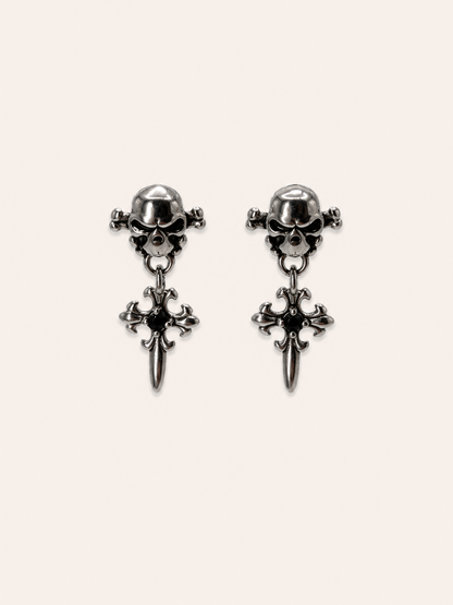 Gothic Skull Cross drop