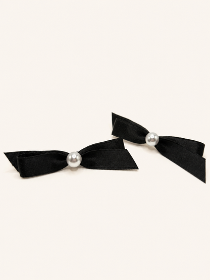 Pearl Slim Bow Alligator Clip
