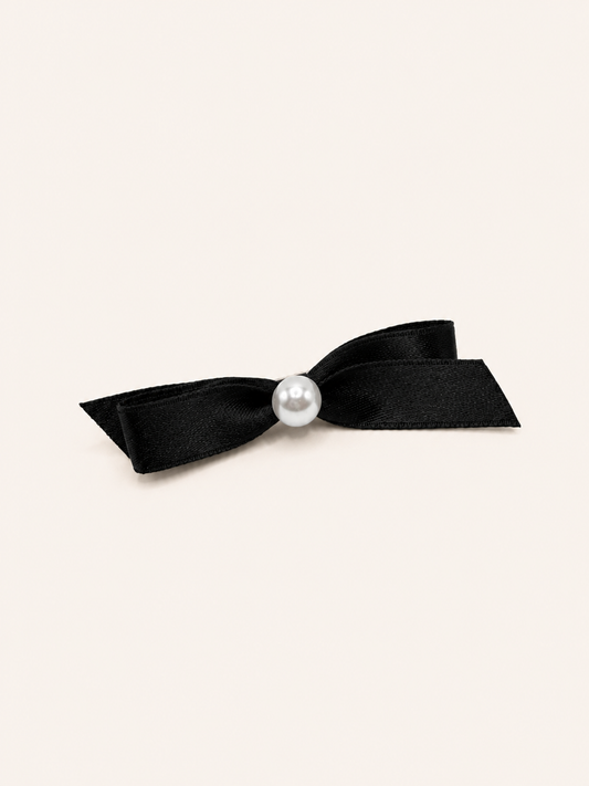 Pearl Slim Bow Alligator Clip