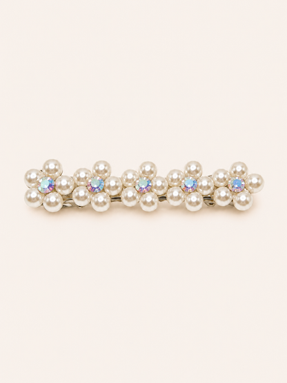 Pearl Floral Alligator Clip