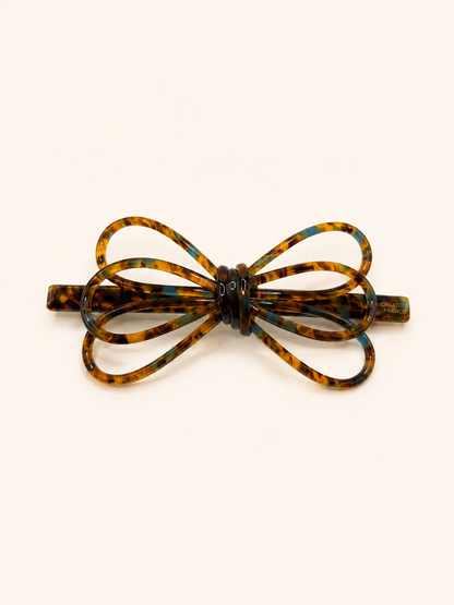 Layered Outline Bow Barrette
