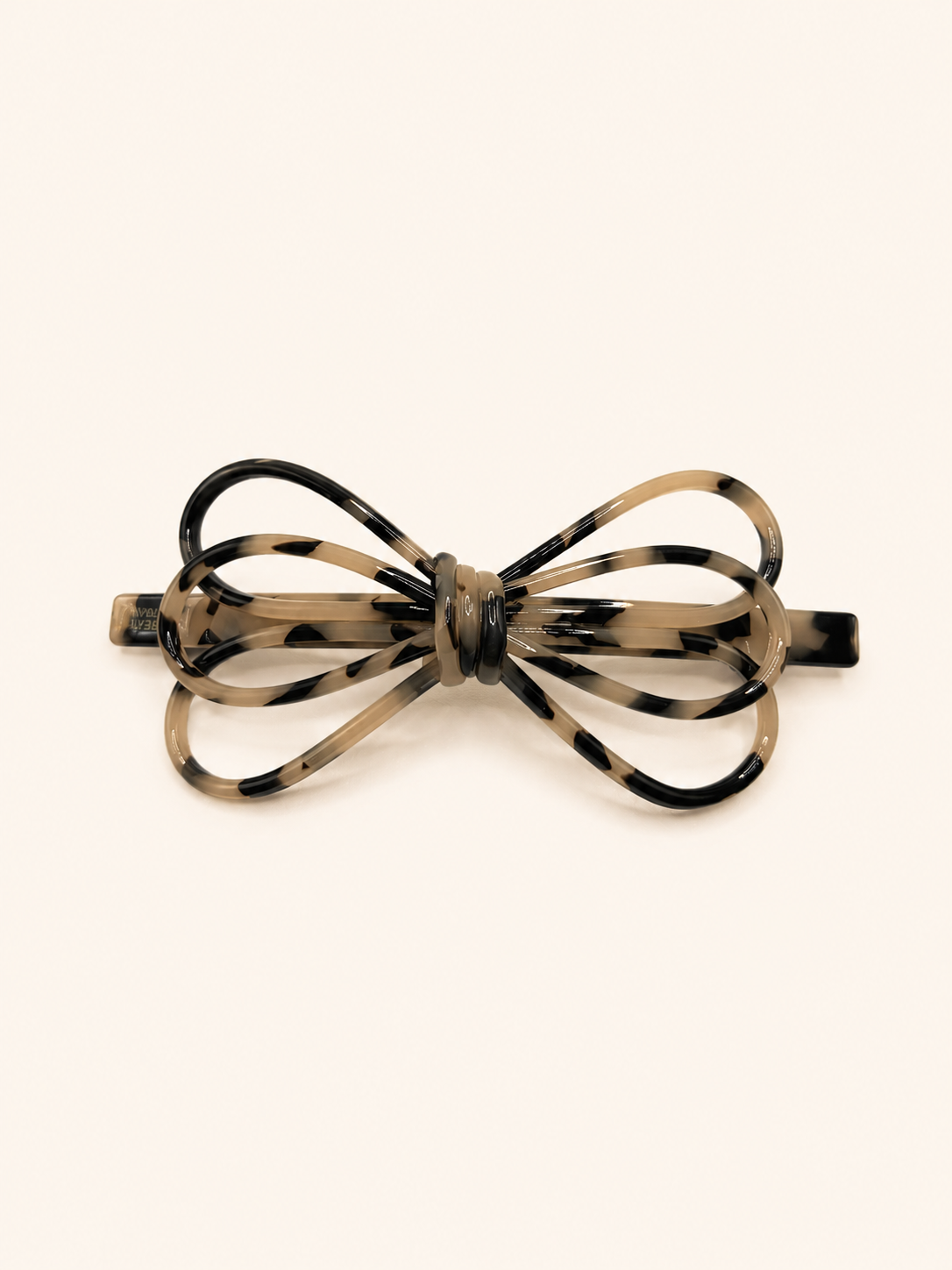 Layered Outline Bow Barrette