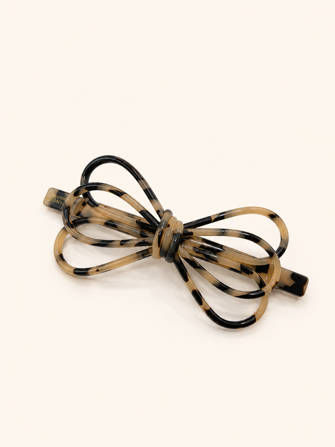 Layered Outline Bow Barrette