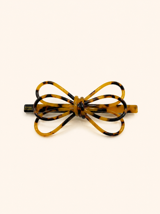 Layered Outline Bow Barrette