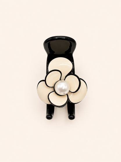 Rosé Camellia Claw Clip