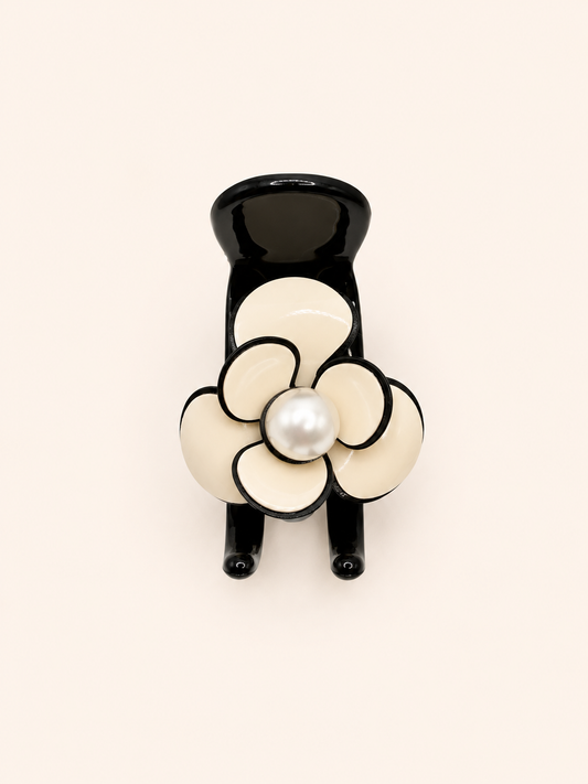 Rosé Camellia Claw Clip