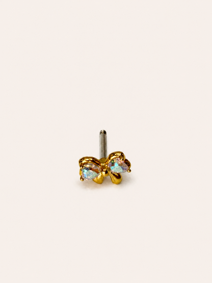 Shine opal Cz bow