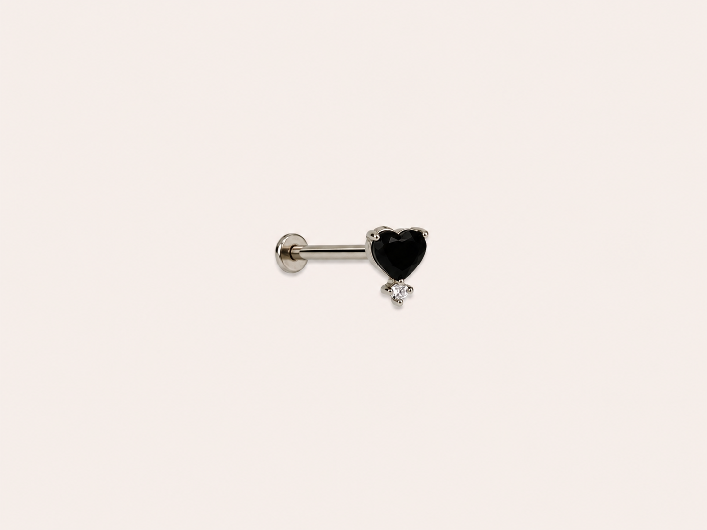 Black Heart tiny CZ