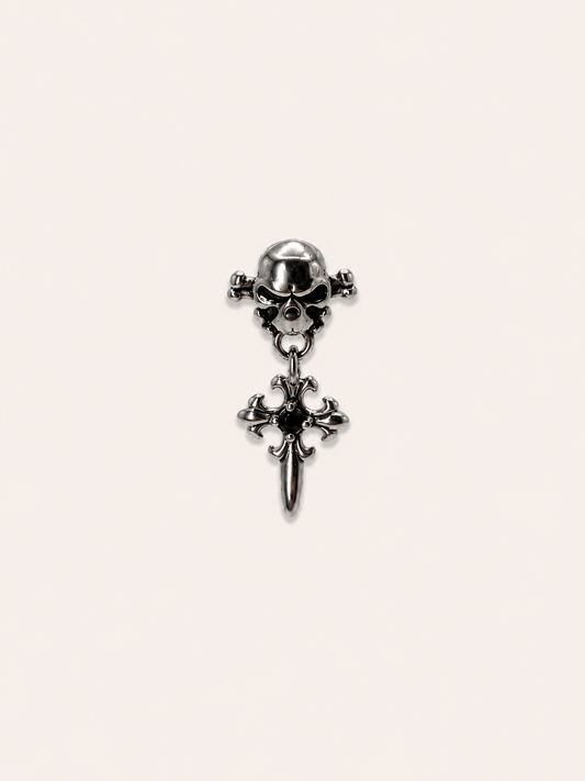 Gothic Skull Cross drop