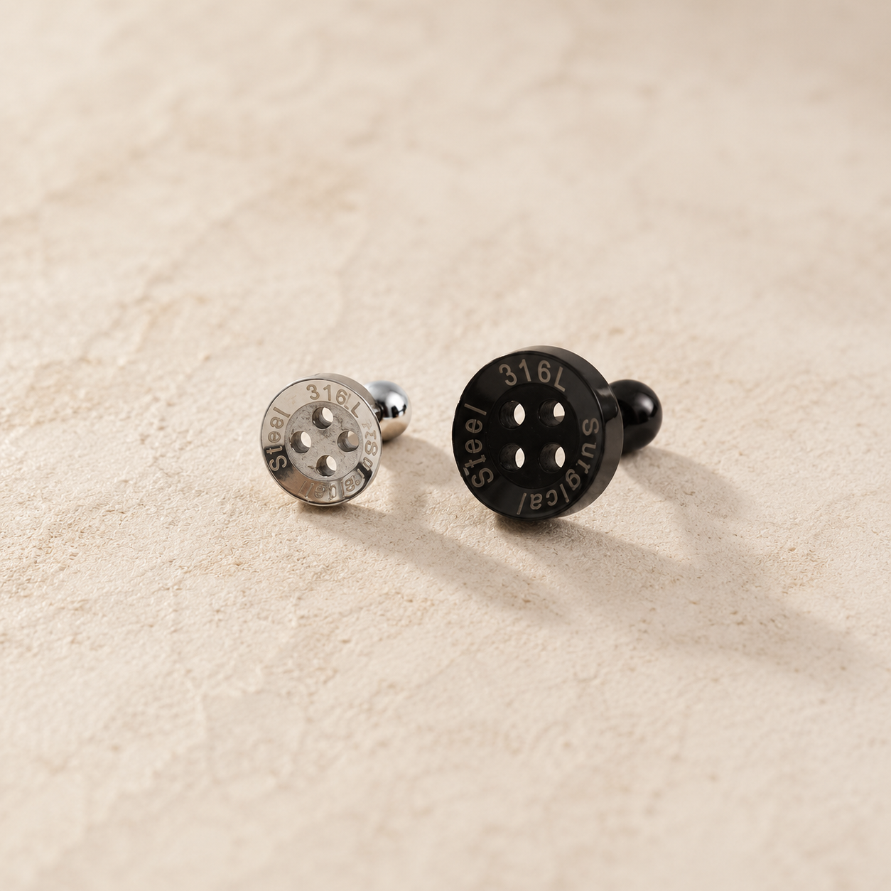 Black button