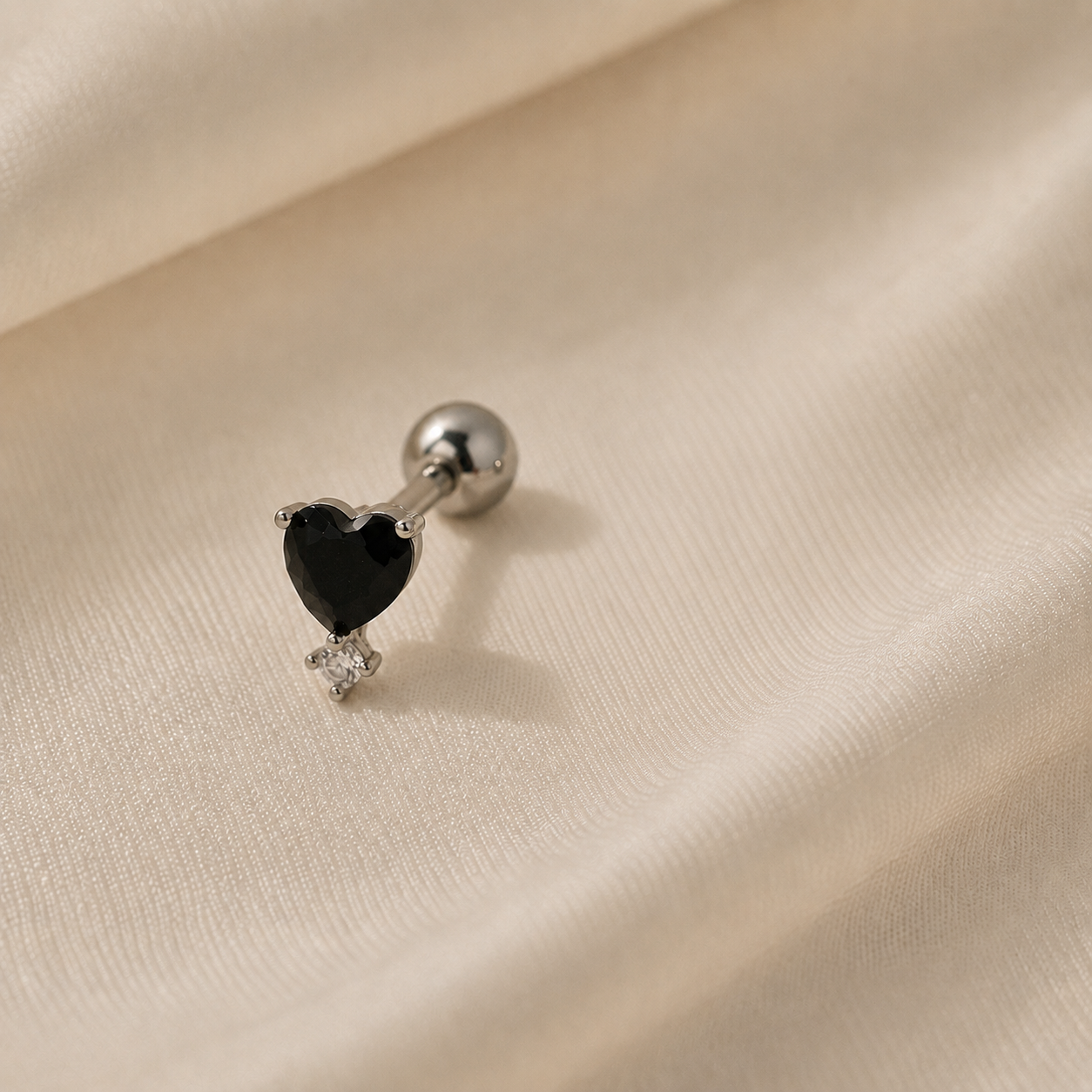 Black Heart tiny CZ