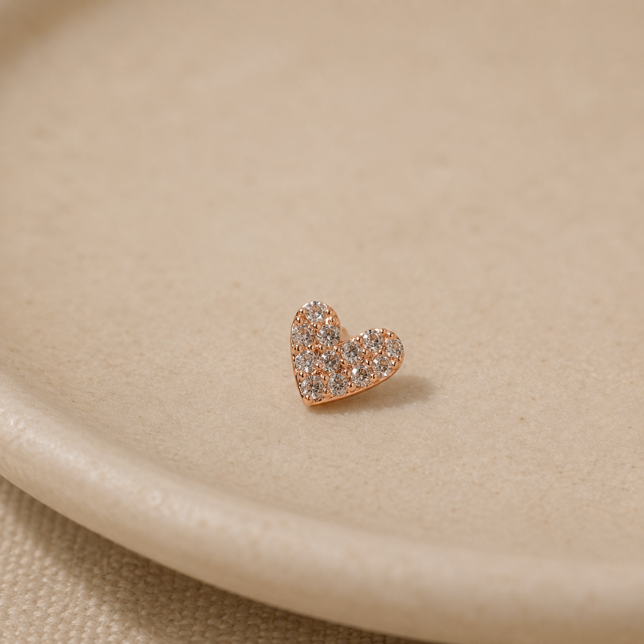 Pavé Twisted Heart