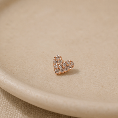 Pavé Twisted Heart