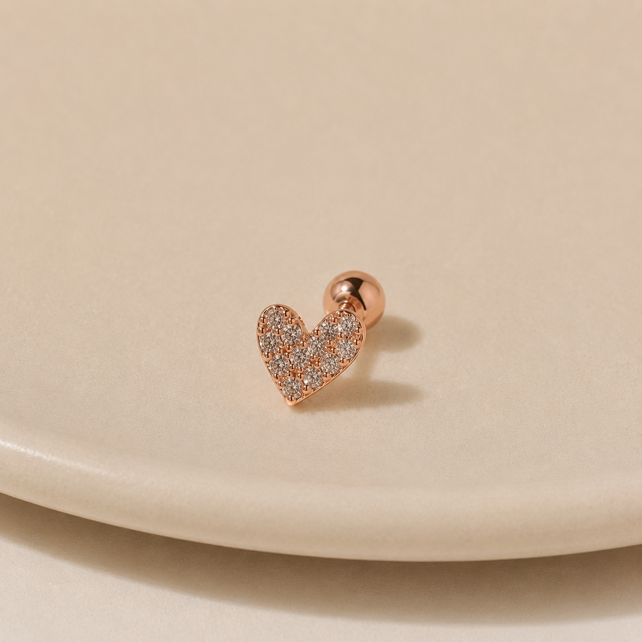 Pavé Twisted Heart