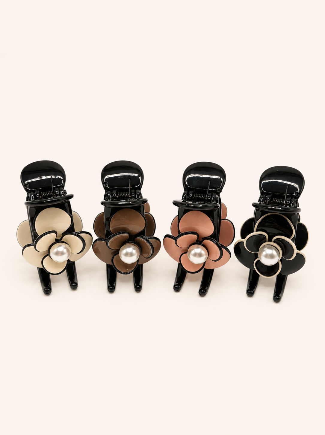 Rosé Camellia Claw Clip
