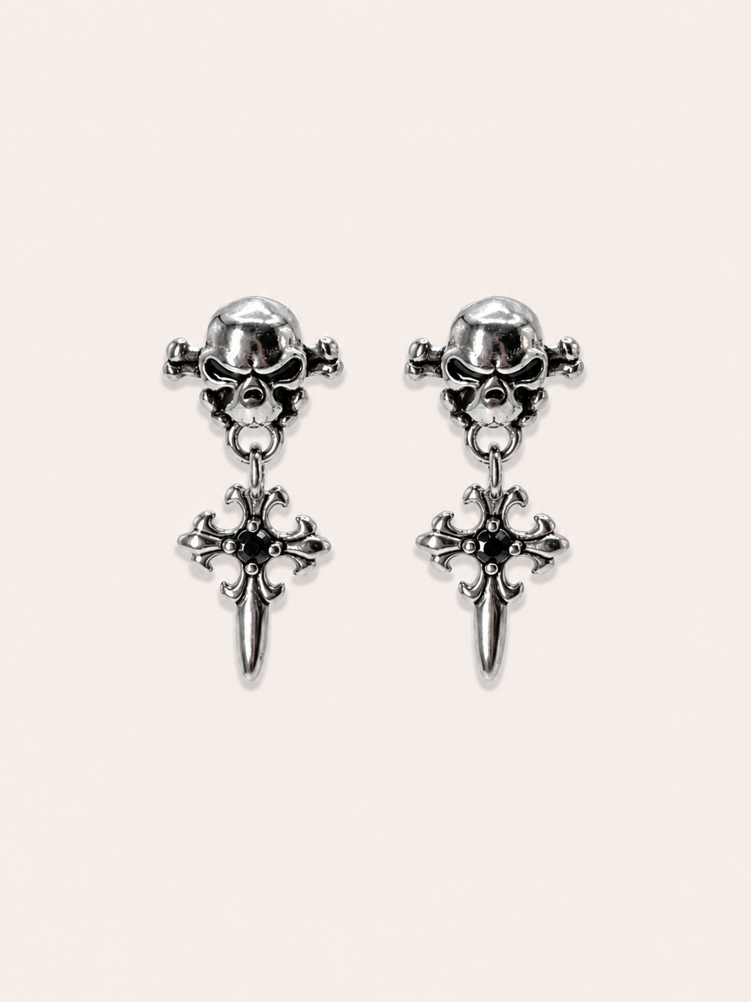 Gothic Skull Cross drop