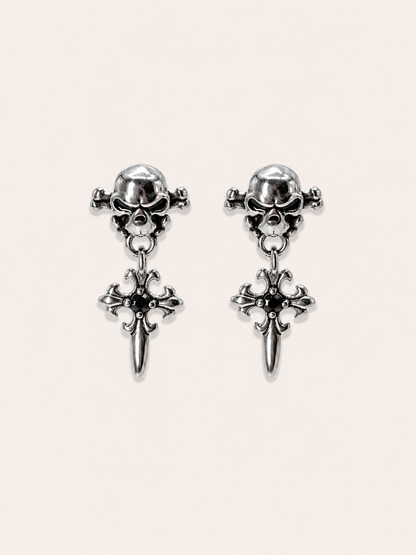 Gothic Skull Cross drop