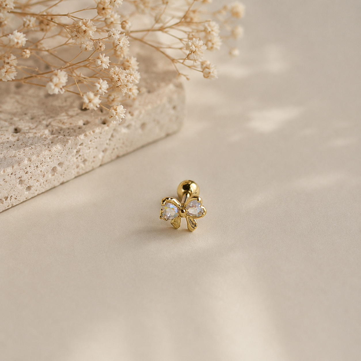 Shine opal Cz bow