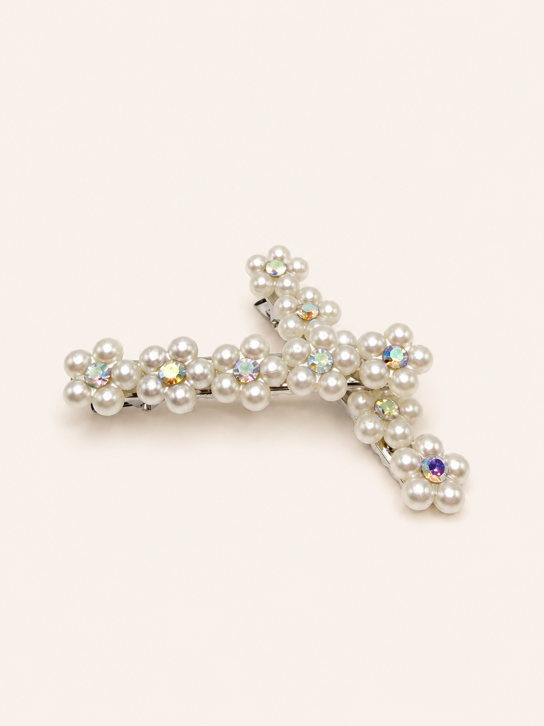 Pearl Floral Alligator Clip