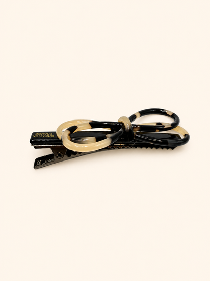 Layered Outline Bow Alligator Clip