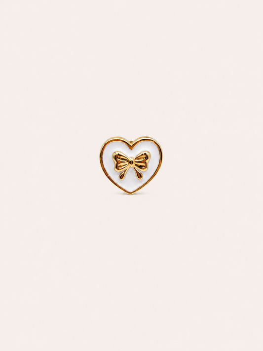 White Heart Bow