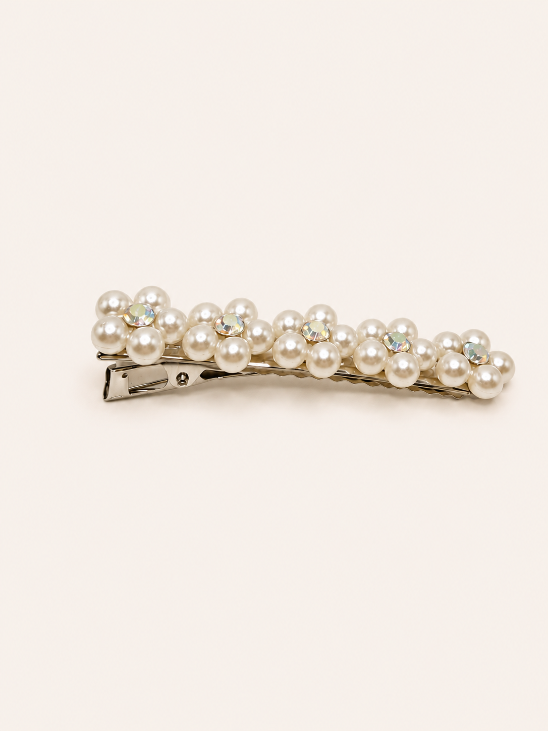 Pearl Floral Alligator Clip